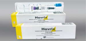 Вакцина гепатита А «Хаврикс» 720 (для детей), «Хаврикс» 1440 (для взрослых)